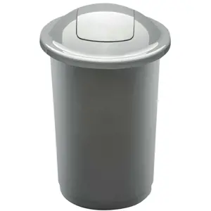 Odpadkový koš na tříděný odpad Top Bin 50 l, stříbrná