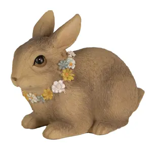 Dekorace hnědý velikonoční králíček - 13*8*10 cm Clayre & Eef