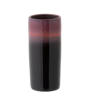 Keramická černo-červená váza Transition - Ø 15*35 cm J-Line by Jolipa