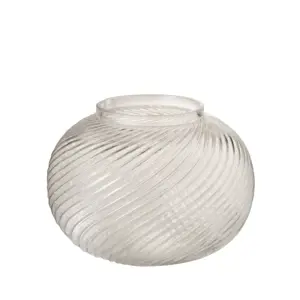 Skleněná průhledná váza Stripes L - Ø 20*15 cm J-Line by Jolipa