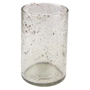 Skleněná transparentní foukaná váza Sandy - Ø 10*15 cm Clayre & Eef