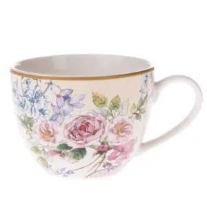 4dílná sada porcelánových šálků Roses, 90 ml