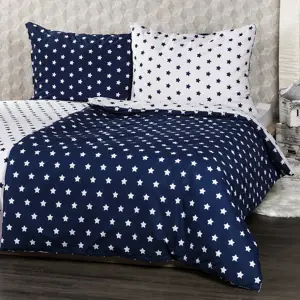 Produkt 4Home Bavlněné povlečení Stars Navy blue, 140 x 200 cm, 70 x 90 cm