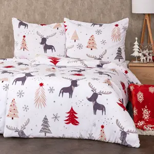 Produkt 4Home Povlečení Cute reindeer mikroflanel, 140 x 200 cm, 70 x 90 cm