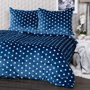 Produkt 4Home povlečení mikroflanel Stars modrá, 140 x 220 cm, 70 x 90 cm, 140 x 220 cm, 70 x 90 cm