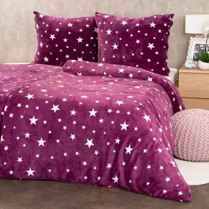 Produkt 4Home Povlečení mikroflanel Stars violet , 160 x 200 cm, 2 ks 70 x 80 cm