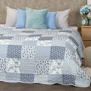 Produkt 4Home Přehoz na postel Blue Patchwork, 220 x 240 cm