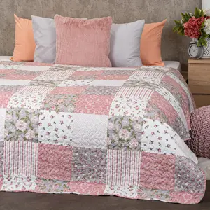 Produkt 4Home Přehoz na postel Pink Rose Patchwork, 220 x 240 cm