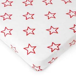 Produkt 4Home Prostěradlo mikroflanel Stars red  , 180 x 200 cm