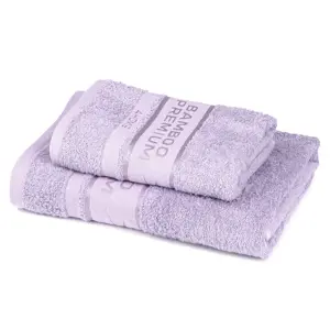 Produkt 4Home Sada Bamboo Premium osuška a ručník světle fialová, 70 x 140 cm, 50 x 100 cm