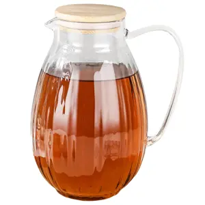 Produkt 4Home Skleněný džbán Hot&Cool Juicy s bambusovým víčkem, 1,5 l