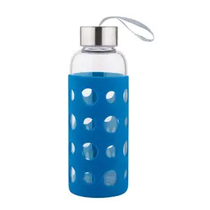 Produkt Altom Skleněná láhev na vodu v silikonovém obalu 425 ml, námořnická modrá