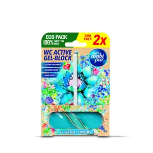 Produkt Ambipur WC Active gel-blok vodní květy 2x 45 g