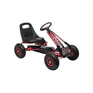 Baby Mix Dětská šlapací motokára Go-kart Razor, červená