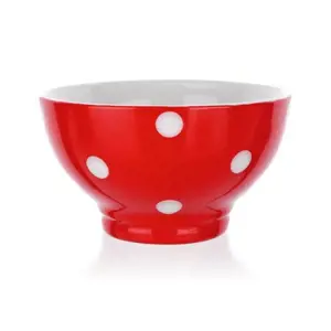 Produkt Banquet Miska keramická 13 cm, červené s puntíky