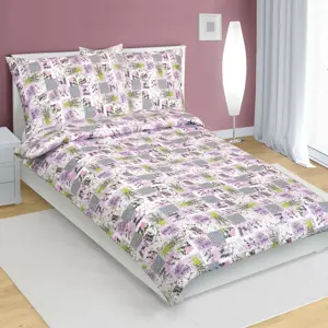 Produkt Bellatex Bavlněné povlečení Patchwork lila, 140 x 200 cm, 70 x 90 cm