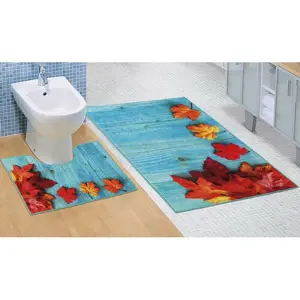 Produkt Bellatex Sada koupelnových předložek Javorové listy 3D, 60 x 100 cm, 60 x 50 cm