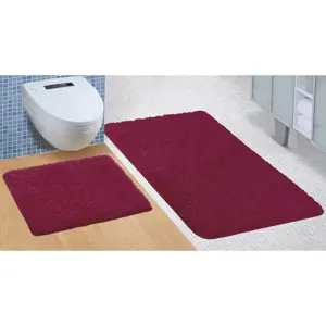 Produkt Bellatex Sada koupelnových předložek Micro bordó, 60 x 100 cm, 60 x 50 cm