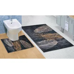 Produkt Bellatex Sada koupelnových předložek Pírko 3D, 60 x 100 cm, 60 x 50 cm