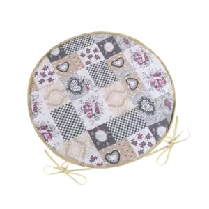 Produkt Bellatex Sedák DITA kulatý hladký Patchwork love, 40 cm