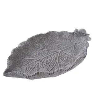 Produkt Betonové pítko pro ptáčky Leaf, 26,5 x 5,5 x 16,5 cm