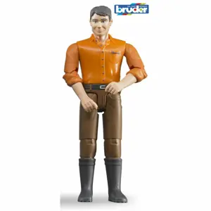 Bruder 60007 BWorld Figurka muž, hnědé kalhoty, 11 cm