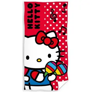 Produkt Carbotex Dětská osuška Hello Kitty Malá Hudebnice, 70 x 140 cm