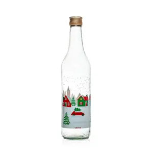 Produkt Cerve Skleněná láhev s víčkem Snow Village 0,5 l