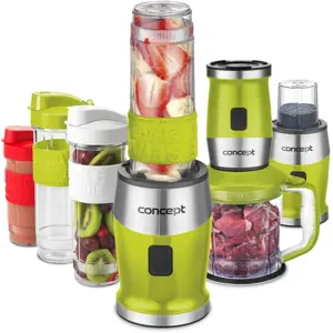 Produkt Concept SM3393 Fresh&Nutri multifunkční mixér, 700 W + láhve 2 x 570 ml + 400 ml, zelená