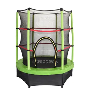 Produkt CROSS Trampolína se sítí, zelenočerná, 140 x 140 x 160 cm