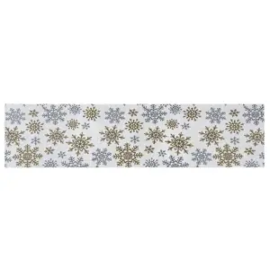 Produkt Dakls Běhoun Snowflakes bílá, 33 x 140 cm