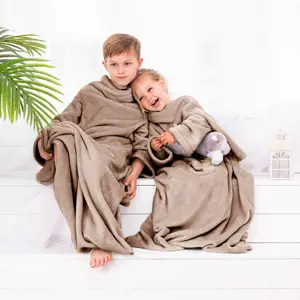 Produkt Decoking Deka s rukávy Lazy Kids béžová, 90 x 105 cm