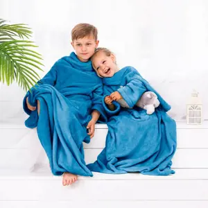 Produkt Decoking Deka s rukávy Lazy Kids indigo, 90 x 105 cm