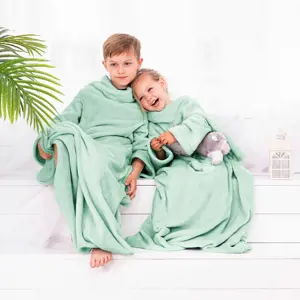 Produkt Decoking Deka s rukávy Lazy Kids mátová, 90 x 105 cm