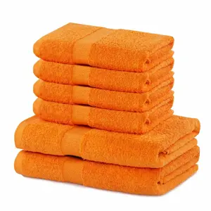 Produkt DecoKing Sada ručníků a osušek Marina oranžová, 4 ks 50 x 100 cm, 2 ks 70 x 140 cm