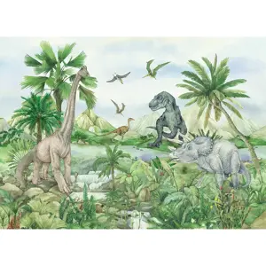 Produkt Dětská fototapeta Colourful Dino 252 x 182 cm, 4 díly