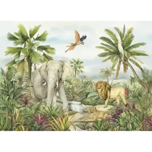 Produkt Dětská fototapeta Colourful Jungle 252 x 182 cm, 4 díly