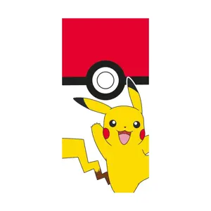 Dětská osuška Pokémon Pokéball a Pikachu, 70 x 140 cm