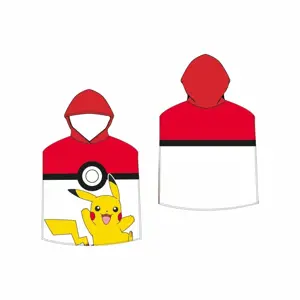 Produkt Dětské pončo Pokémon Pokéball a Pikachu, 50 x 115 cm