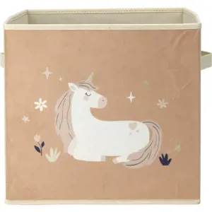 Produkt Dětský textilní box Unicorn dream béžová, 32 x 32 x 30 cm