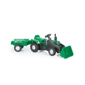 Produkt Dolu Šlapací traktor Ranchero s vlečkou a nakladačem, zelená
