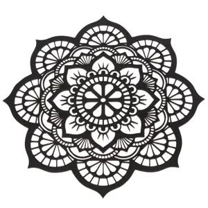 Produkt Dřevěná vyřezávaná dekorace na zeď Mandala, 35 x 35 x 1 cm