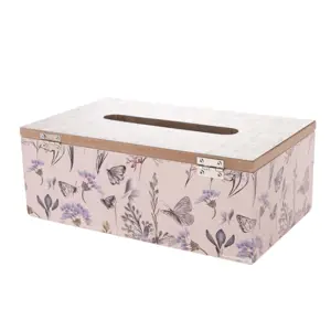 Produkt Dřevěný box na kapesníky Pinkie růžová, 24 x 9 x 14 cm