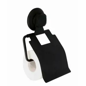 Produkt Držák na toaletní papír Compactor Bestlock Black, systém s přísavkou - bez vrtání