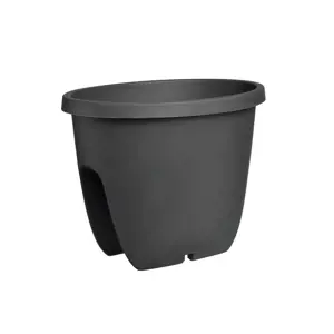 Gardenico Balkónový květináč na zábradlí Balconia OVI antracit, pr. 30 cm