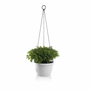 Produkt Gardenico Samozavlažovací závěsný květináč Marina bílá, pr. 30 cm