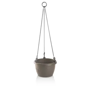 Produkt Gardenico Samozavlažovací závěsný květináč Marina taupe, pr. 30 cm