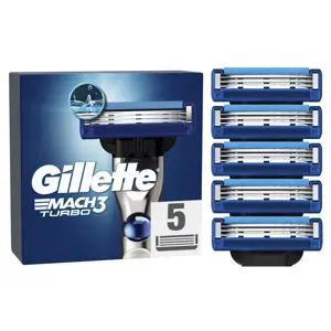 Gillette Náhradní hlavice Mach3 Turbo, 5 ks