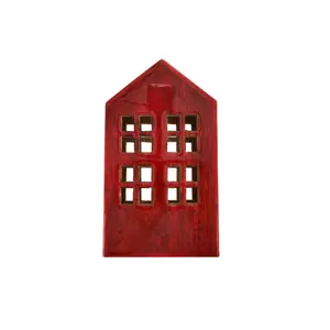 Produkt InDecor Domeček z mangového dřeva Red, 13 x 8,5 x 22 cm