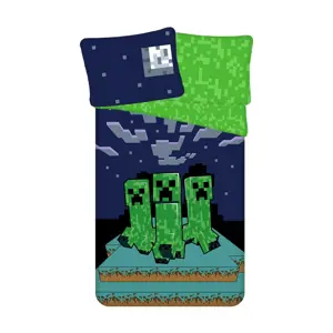 Produkt Jerry Fabrics Bavlněné povlečení Minecraft Sssleep Tight, 140 x 200 cm, 70 x 90 cm